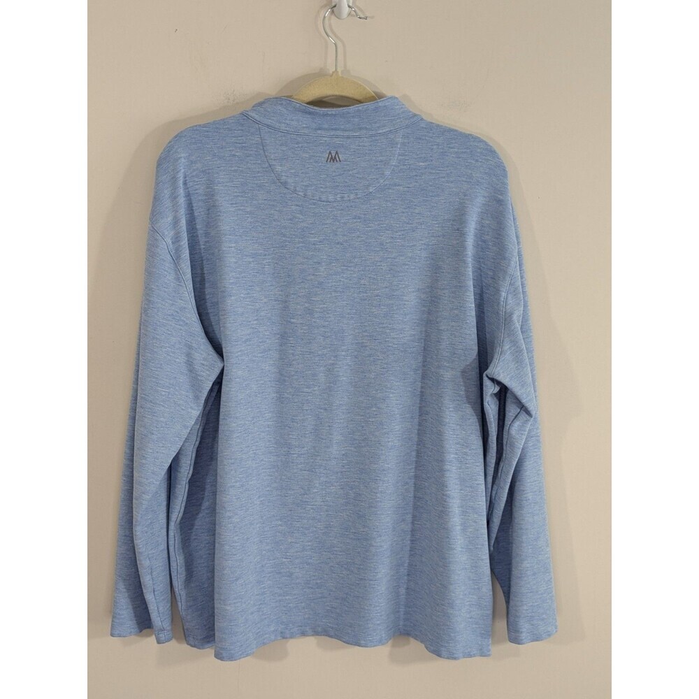 Mizzen + Main 1/4 Zip Pullover Men’s XXL Long Sleeve Blue ProFlex Golf Smooth - Picture 9 of 9